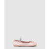 미우미우 새틴 발레리나 플랫 슈즈 5F794D