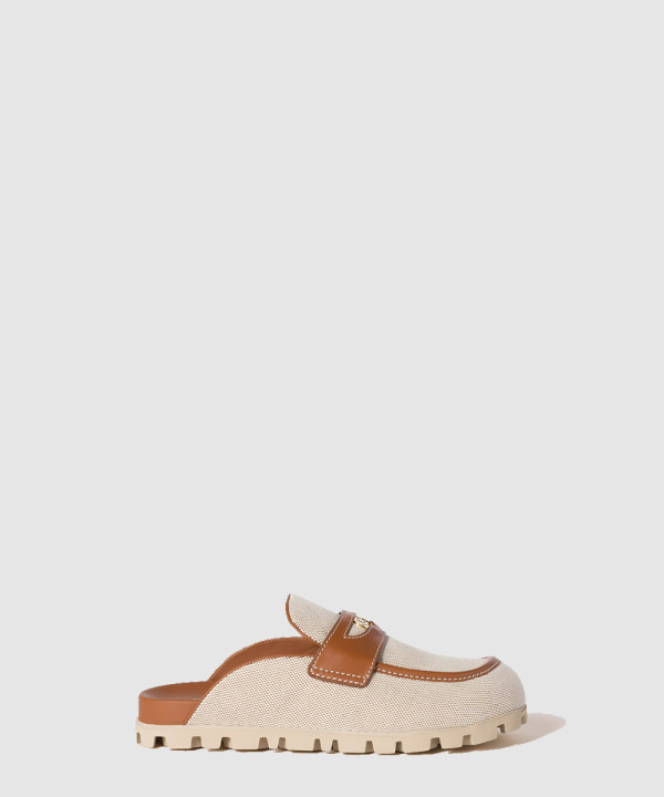 미우미우 레더 캔버스 뮬 5D377E