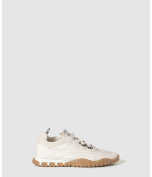 미우미우 타이어 테크니컬 패브릭 스웨이드 스니커즈 5E417E