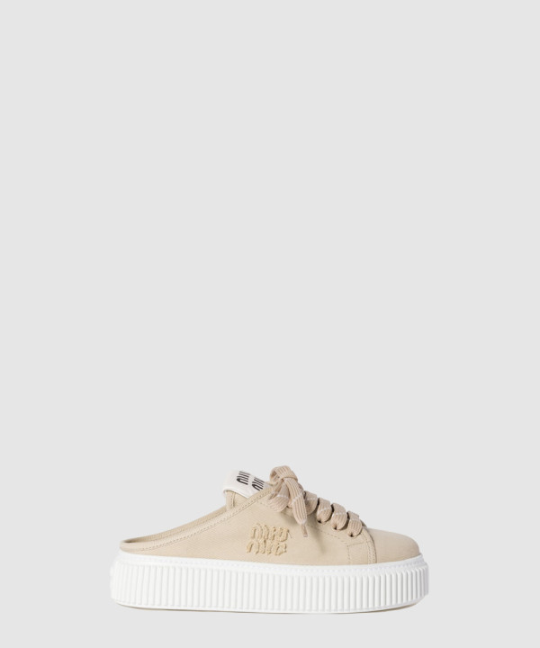 미우미우 데님 뮬 스니커즈 5E390E