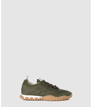 미우미우 타이어 테크니컬 패브릭 스웨이드 스니커즈 5E417E