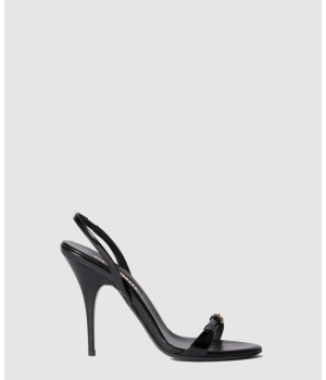 미우미우 에나멜 레더 샌들 5X343E