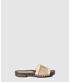 미우미우 스웨이드 클로그 샌들 5Z505E