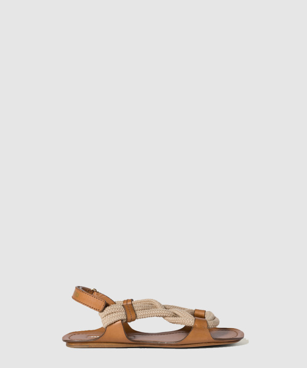 미우미우 플랫 코드 샌들 5X415E