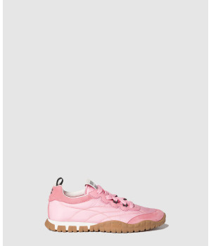 미우미우 타이어 테크니컬 패브릭 스웨이드 스니커즈 5E417E