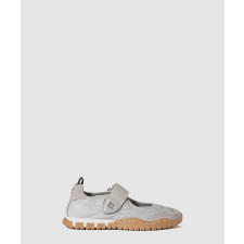 미우미우 타이어 테크니컬 스웨이드 발레리나 5F416E