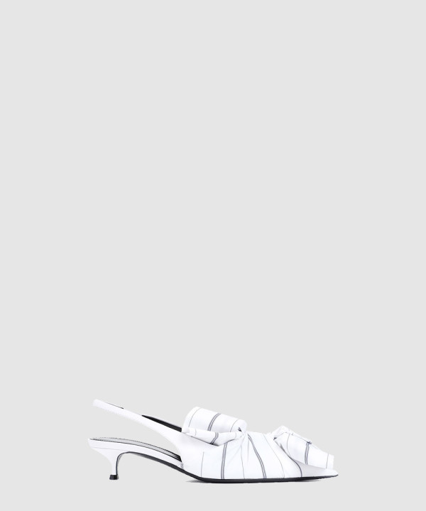 발렌시아가 나이프 슈미즈 레더 슬링백 힐 786223