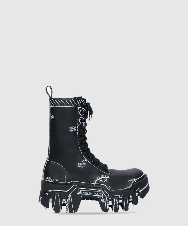 발렌시아가 불도저 레이스업 부츠 671554