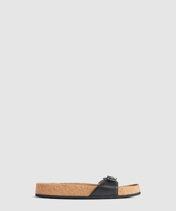 발렌시아가 스콜 스트랩 플랫 샌들 827426