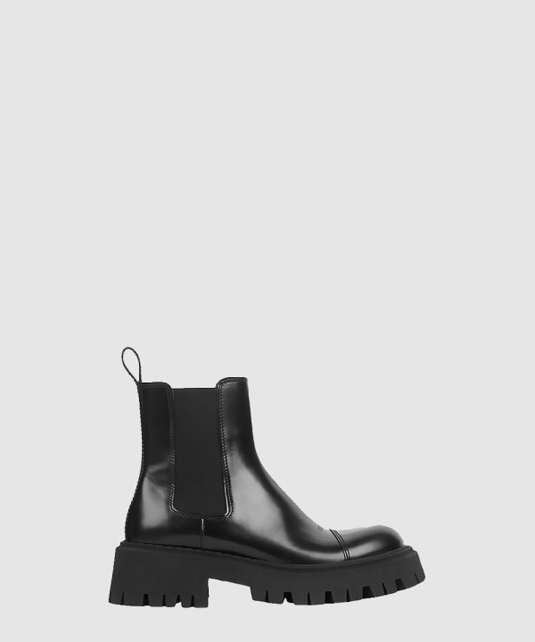 발렌시아가 트랙터 로고 레더 첼시 부츠 636599