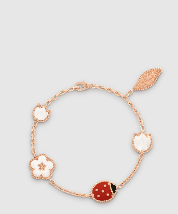 ​18K 하이엔드 미러급 반클리프 럭키 스프링 팔찌 7RR00