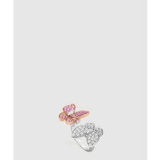 ​18K 하이엔드 미러급 반클리프 투 버터플라이 비트윈 더 핑거 링 3M500