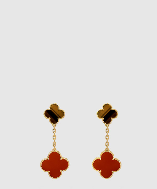 ​18K 하이엔드 미러급 반클리프 매직 알함브라 귀걸이 2모티브 5JR00