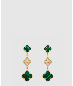 ​18K 하이엔드 미러급 반클리프 매직 알함브라 이어링 3모티브 9II00