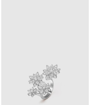 ​18K 하이엔드 미러급 반클리프 로터스 비트윈 더 핑거 링 플라워 4개 7TF00