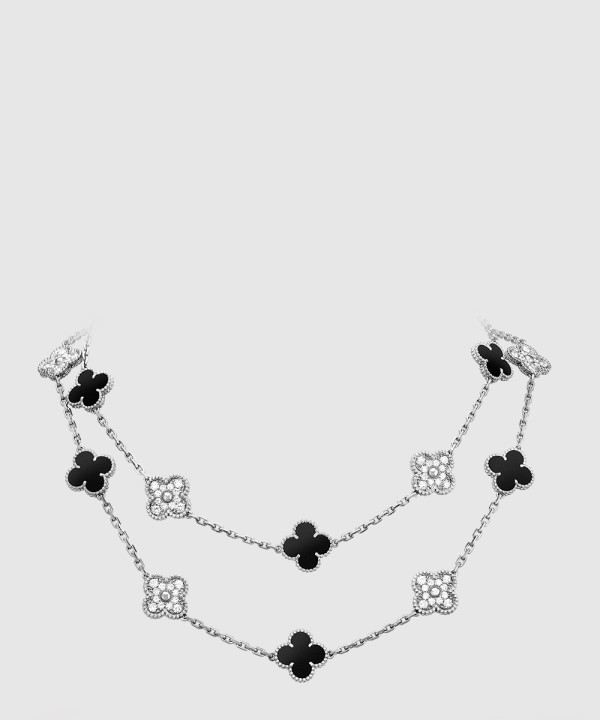 ​18K 하이엔드 미러급 반클리프 빈티지 알함브라 롱 네크리스 20모티브 2R800