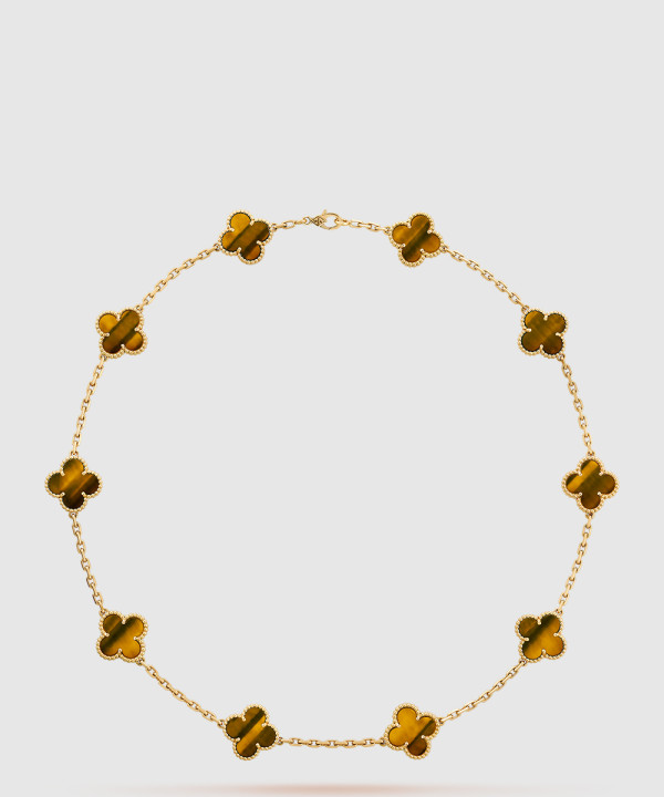 ​18K 하이엔드 미러급 반클리프 빈티지 알함브라 네크리스 10모티브 40700