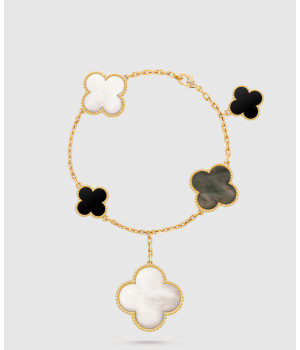 18K 하이엔드 미러급 반클리프 매직 알함브라 브레이슬릿 5모티브 78700