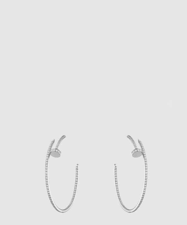 ​18K 하이엔드 미러급 까르띠에 저스트 앵 끌루 후프 이어링 라지 모델 N8515008