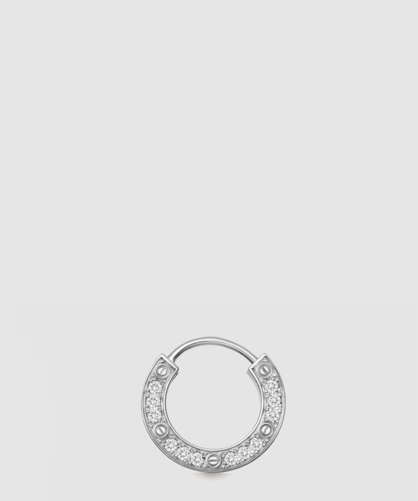 ​18K 하이엔드 미러급 까르띠에 러브 싱글 이어링 파베 세팅 B8301424