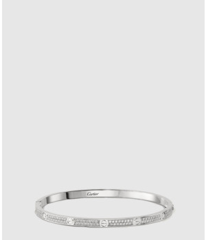 ​18K 하이엔드 미러급 까르띠에 러브 브레이슬릿 스몰 파베 세팅 N6726517