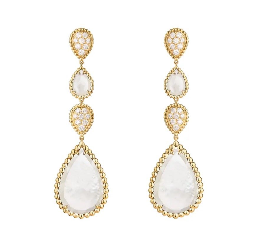 18K 하이엔드 미러급 부쉐론 쎄뻥 보헴 펜던트 이어링 XS 및 L 모티브 01281