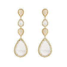 18K 하이엔드 미러급 부쉐론 쎄뻥 보헴 펜던트 이어링 XS 및 L 모티브 01281