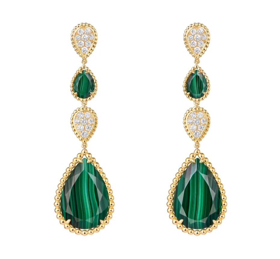 18K 하이엔드 미러급 부쉐론 쎄뻥 보헴 펜던트 이어링 XS 및 L 모티브 01280