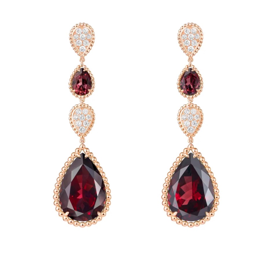 18K 하이엔드 미러급 부쉐론 쎄뻥 보헴 펜던트 이어링 XS 및 L 모티브 01312