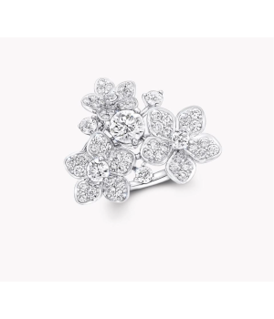 18K 하이엔드 미러급 그라프 와일드 플라워 멀티 반지