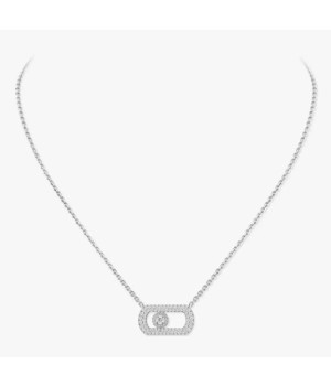 18K 하이엔드 미러급 메시카 쏘 무브 파베 세팅 네크리스 12945