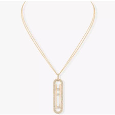 18K 하이엔드 미러급 메시카 무브 텐스 기념 롱 네크리스 7228