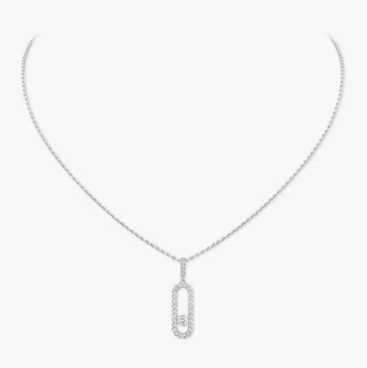 18K 하이엔드 미러급 메시카 무브 우노 파베 세팅 LM 네크리스 12058