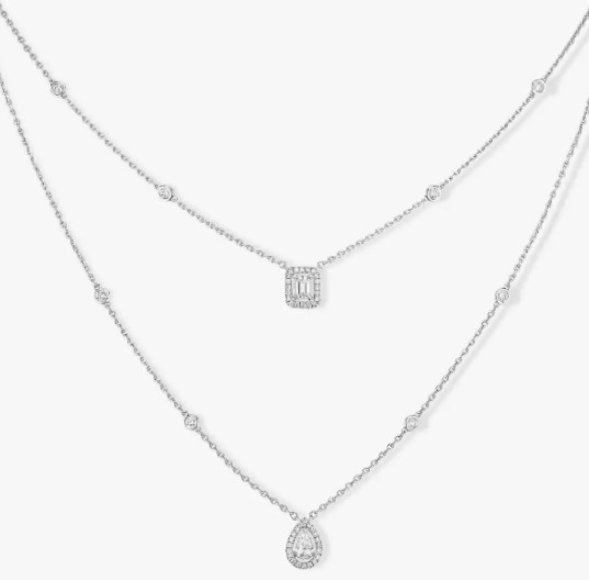 18K 하이엔드 미러급 메시카 마이 트윈 2줄 네크리스 6506