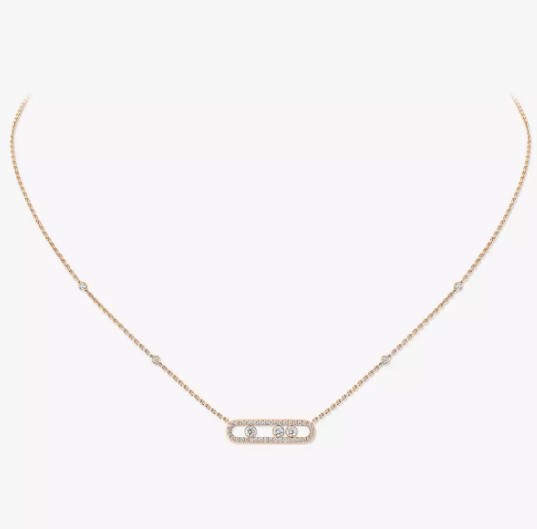 18K 하이엔드 미러급 메시카 베이비 무브 파베 네크리스 04322