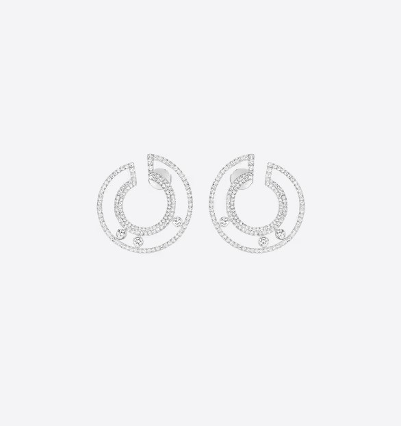 18K 하이엔드 미러급 메시카 무브 로만 후프 파베 이어링 11571