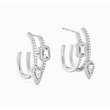 18K 하이엔드 미러급 메시카 마이 트윈 후프 이어링