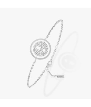 18K 하이엔드 미러급 메시카 럭키 무브 파베 세팅 체인 브레이슬릿 SM 07541