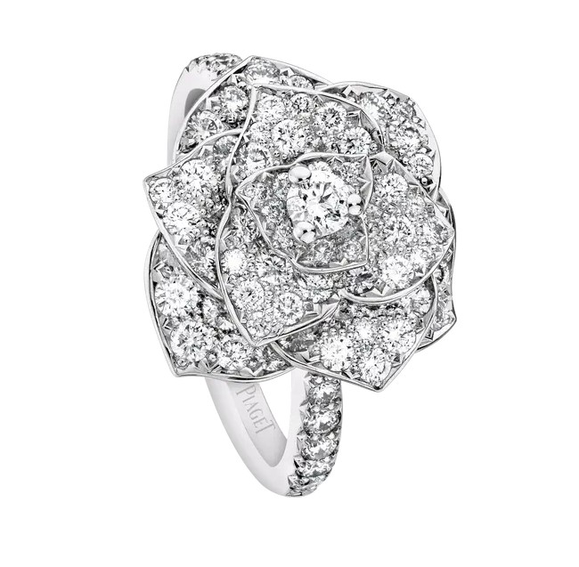 18K 하이엔드 미러급 피아제 로즈 링 반지 G34UU900