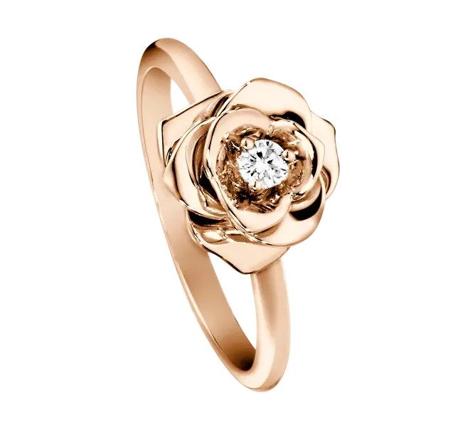 18K 하이엔드 미러급 피아제 로즈 링 반지 G34UR400
