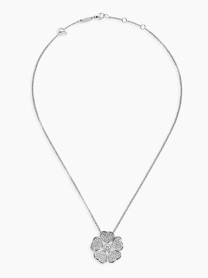 18K 하이엔드 미러급 쇼파드 해피 하트 플라워 네크리스