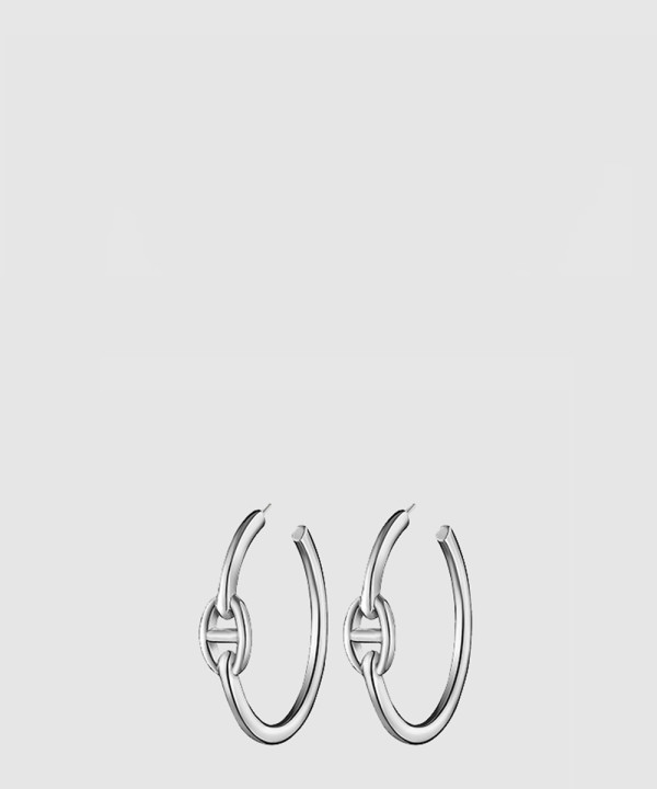 18K 하이엔드 미러급 에르메스 샹달 후프 이어링