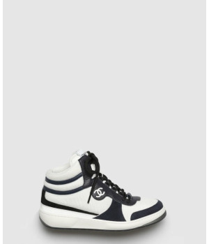 샤넬 패브릭 스웨이드 카프스킨 테니스 스니커즈 G38804