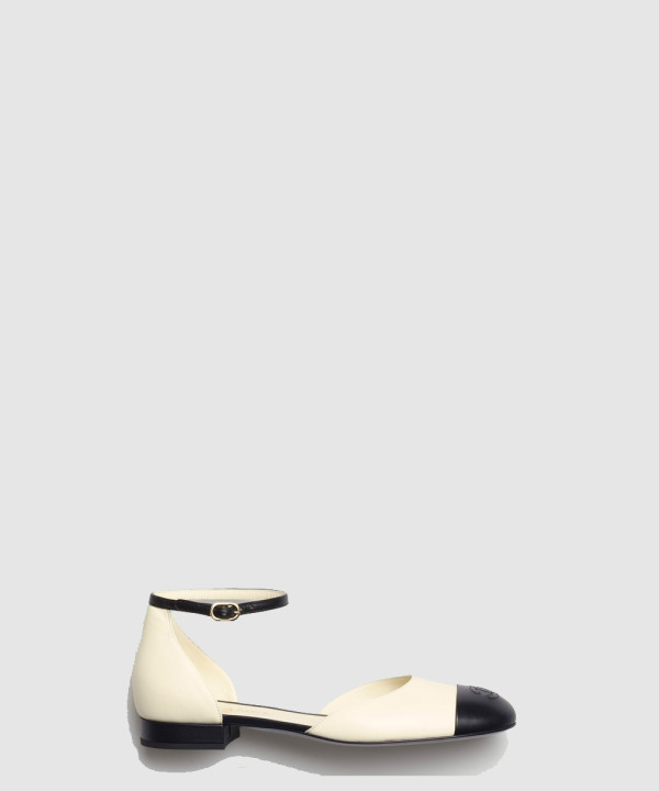샤넬 메리제인 스트랩 오픈 플랫 슈즈 G38959