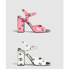 샤넬 CC로고 프린티드 램스킨 샌들 G38969