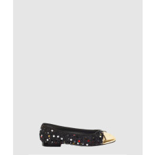 샤넬 새틴 발레리나 플랫 슈즈 G02819