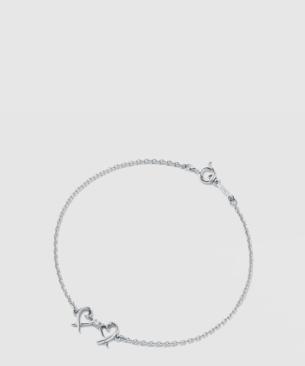 18K 하이엔드 미러급 티파니앤코 팔로마 피카소 더블 러빙 하트 브레이슬릿