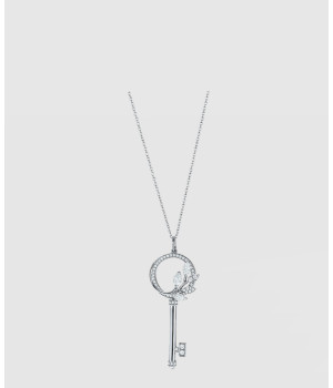 18K 하이엔드 미러급 티파니앤코 빅토리아 다이아몬드 바인 서클 키 펜던트