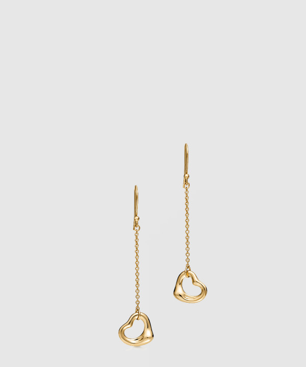 18K 하이엔드 미러급 티파니앤코 엘사 퍼레티 오픈 하트 드롭 귀걸이