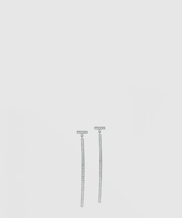 18K 하이엔드 미러급 티파니앤코 T 다이아몬드 바 이어링